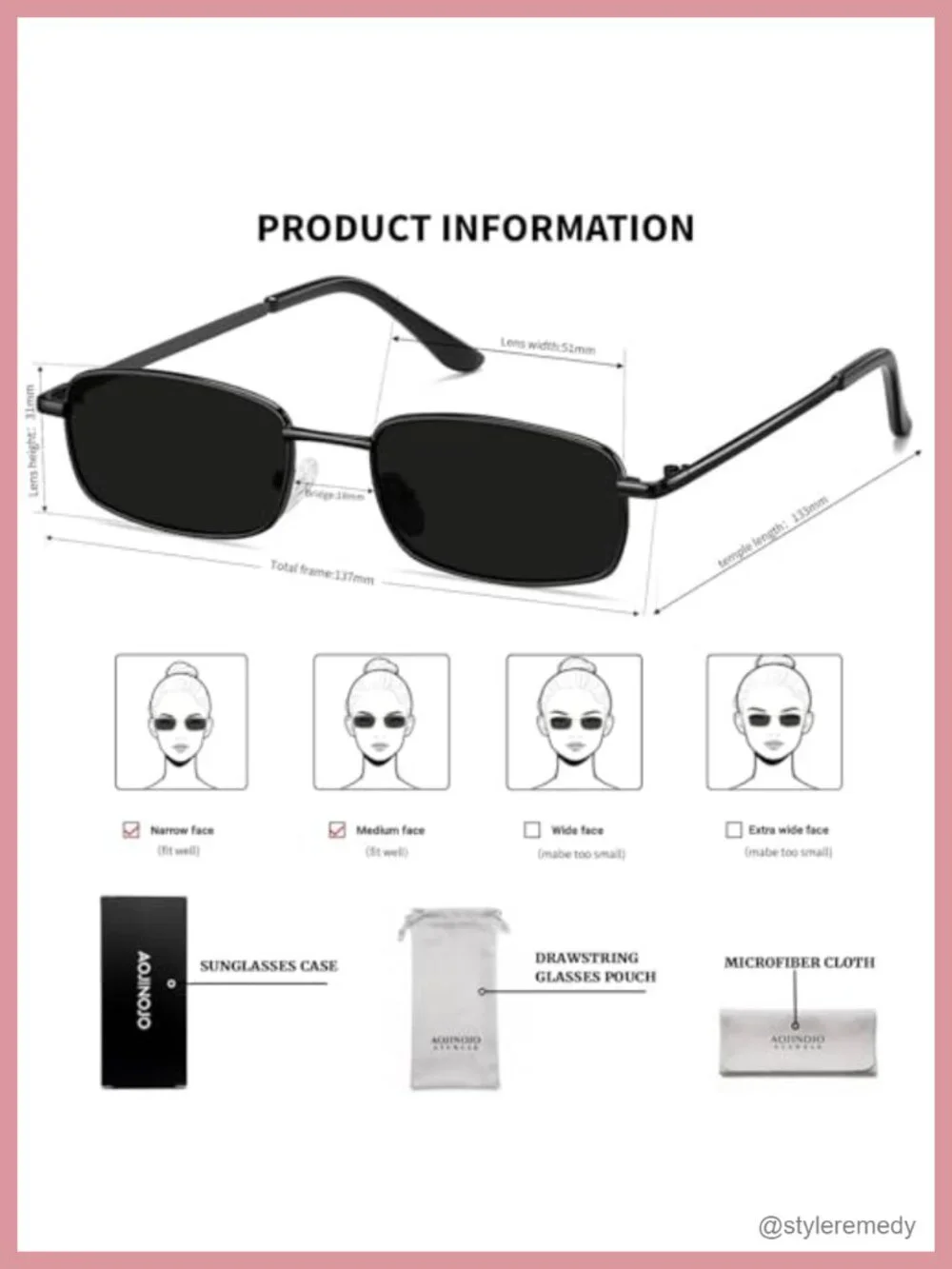 Retro Y2K Small Rectangle Sunglasses for Women Men Narrow Square Metal Frame